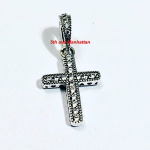 Authentic Pandora Cross Dangle Charm / Pandora Bracelet /Pandora Silver Charms
